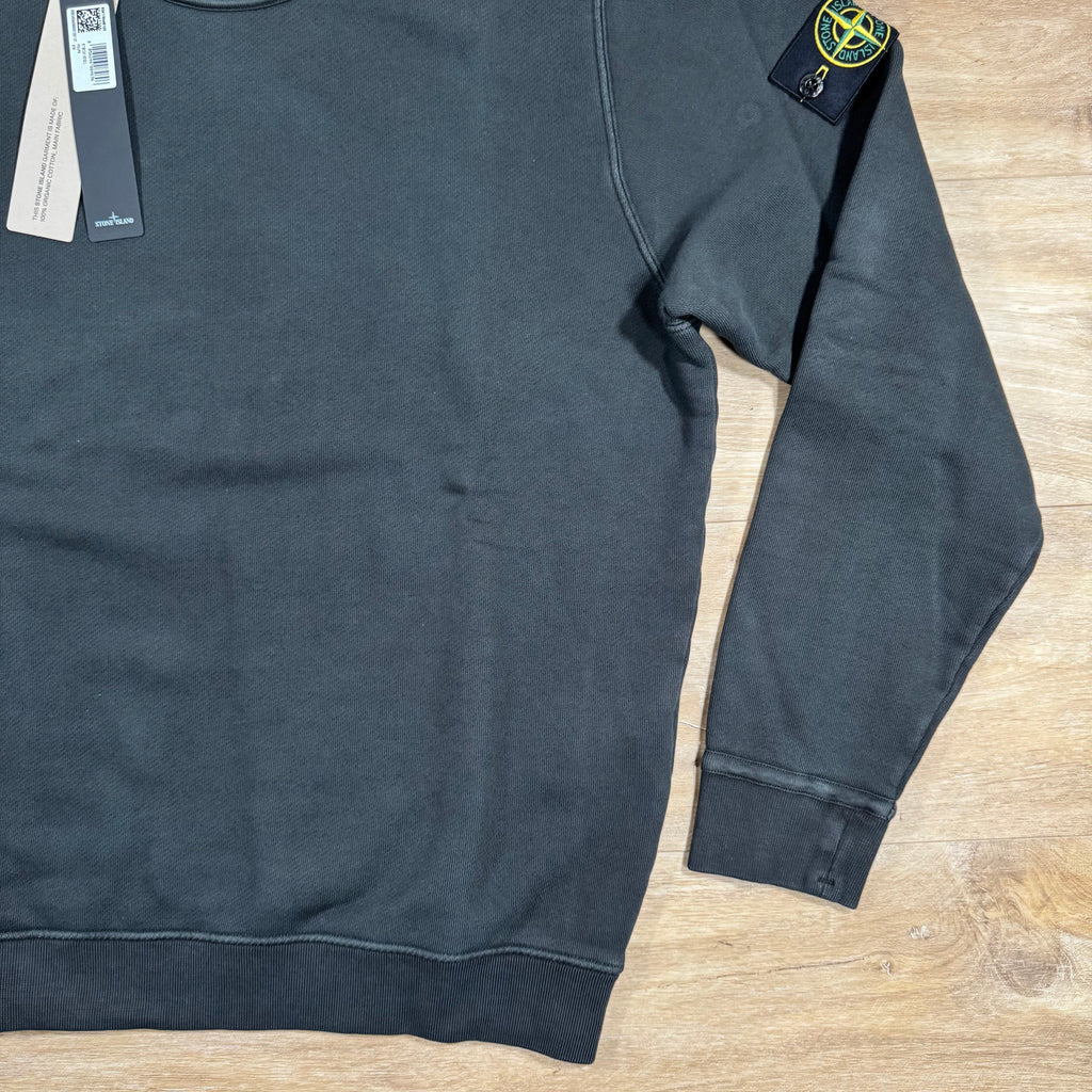 Stone Island Diagonal Fleece Old Effect Sweatshirt in Lead Grey