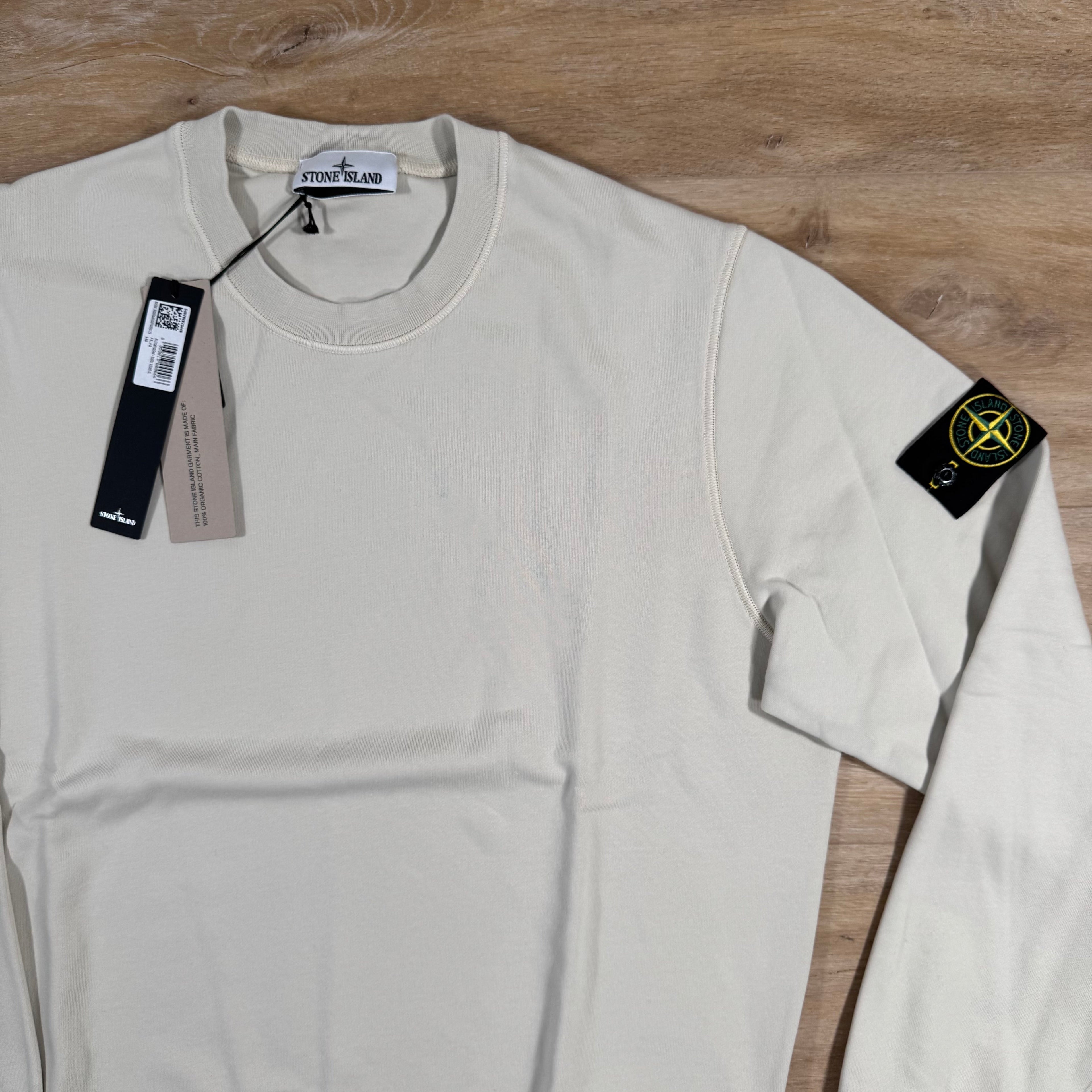 Stone Island Organic Cotton Fleece Sweatshirt in Sand