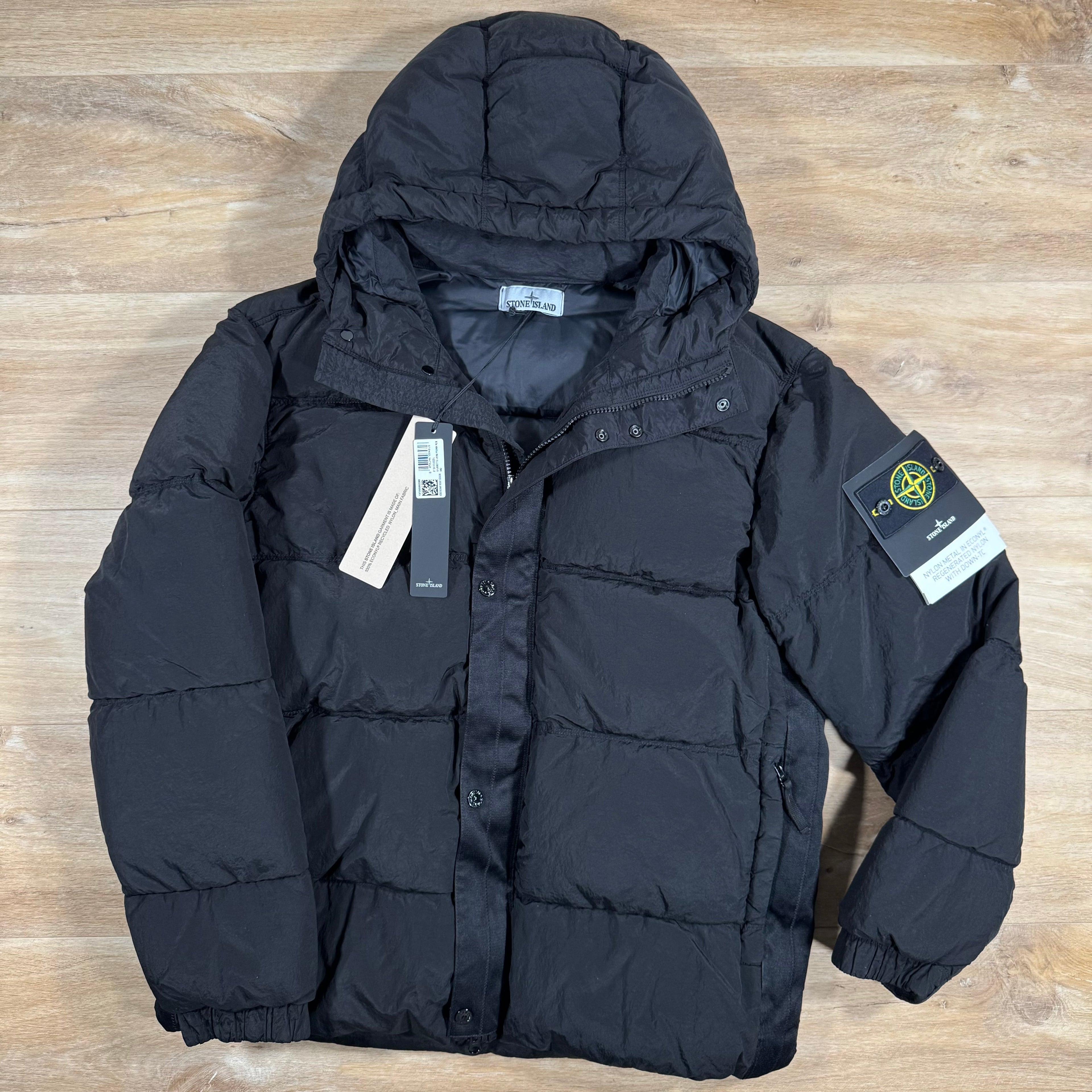 Stone Island Nylon Metal Down Jacket in Black