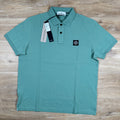 Stone Island Organic Cotton Pique Polo Shirt in Mint