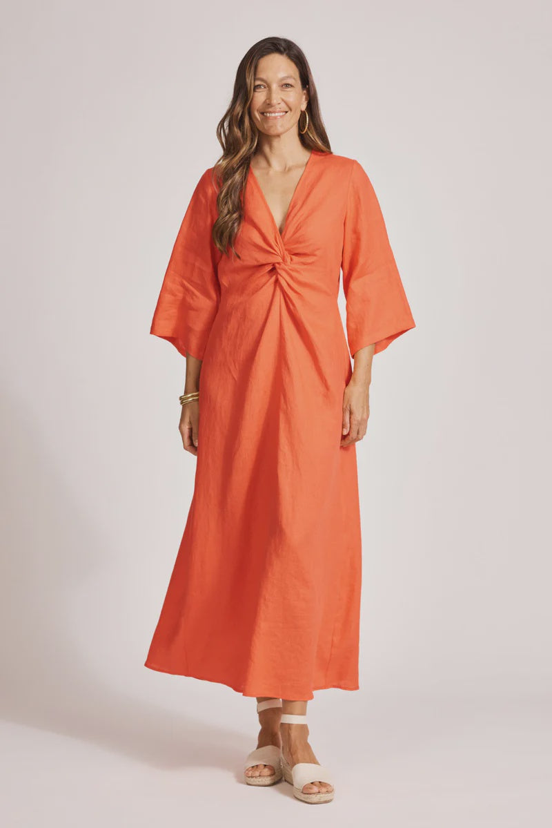 Miramar Twist Maxi Dress / Coral