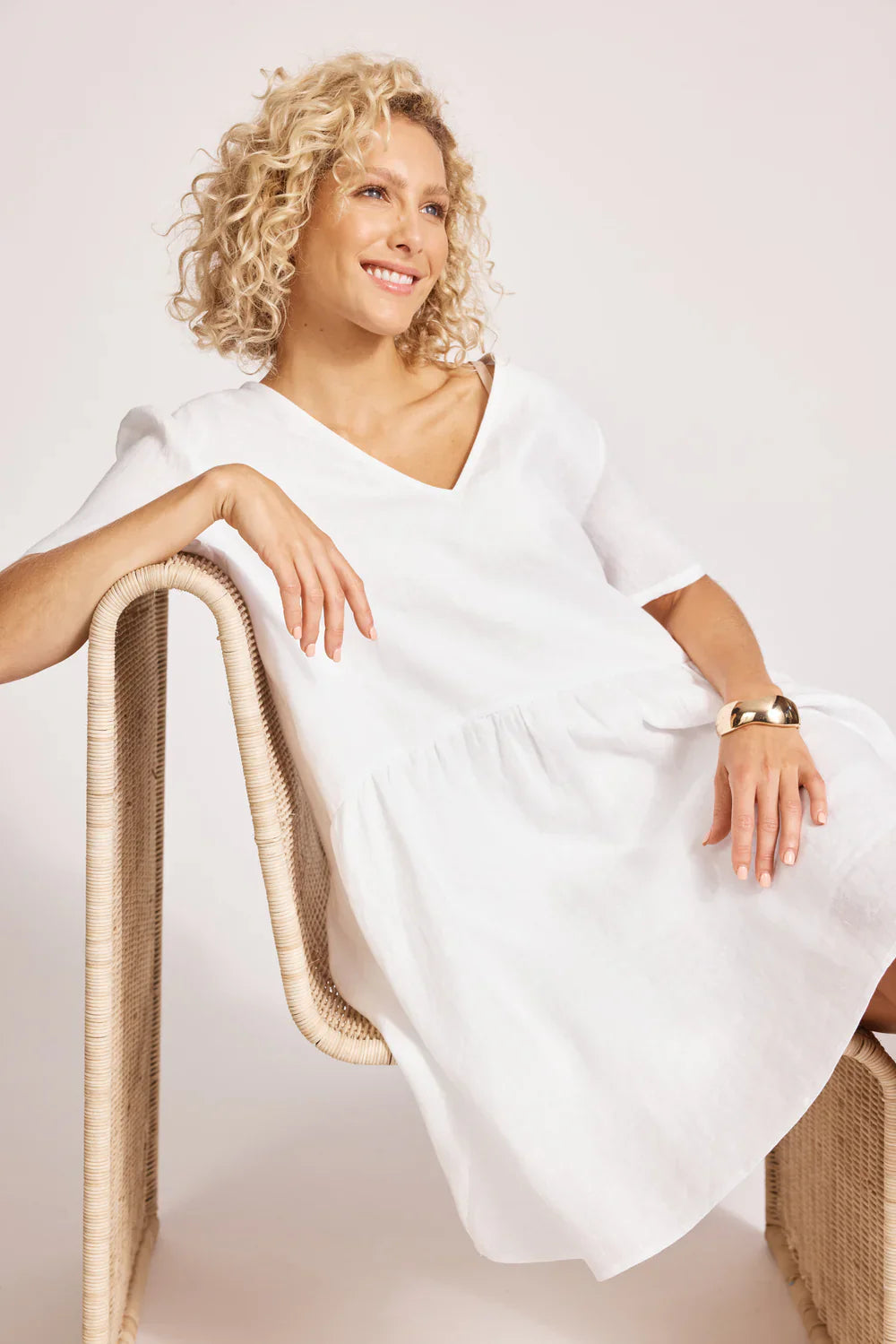 Miramar Midi Dress / White