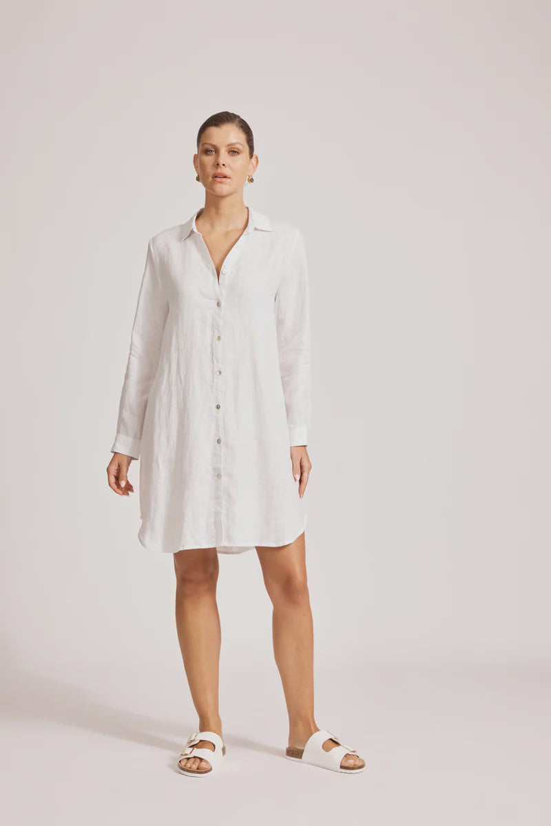 Miramar Shirt Dress / White