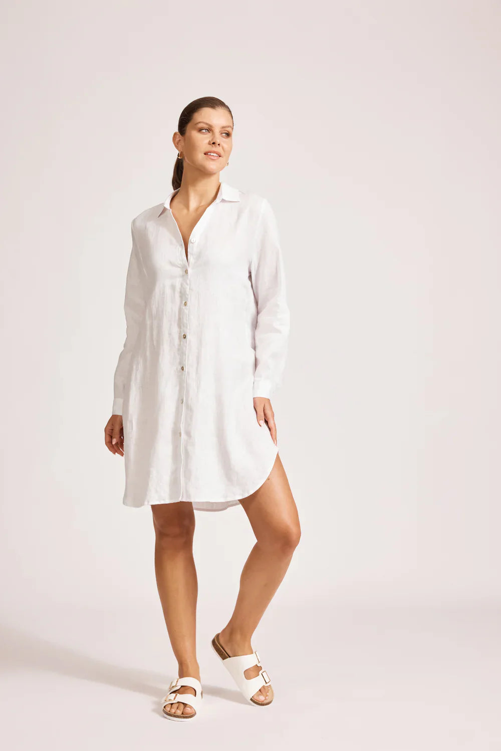 Miramar Shirt Dress / White