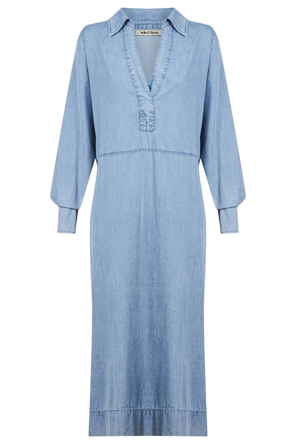 Melenia Denim Collared Dress / Denim