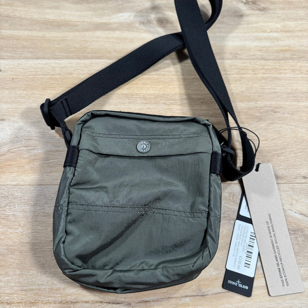 Stone Island Coated Nylon Metal Body Bag in Musk Green