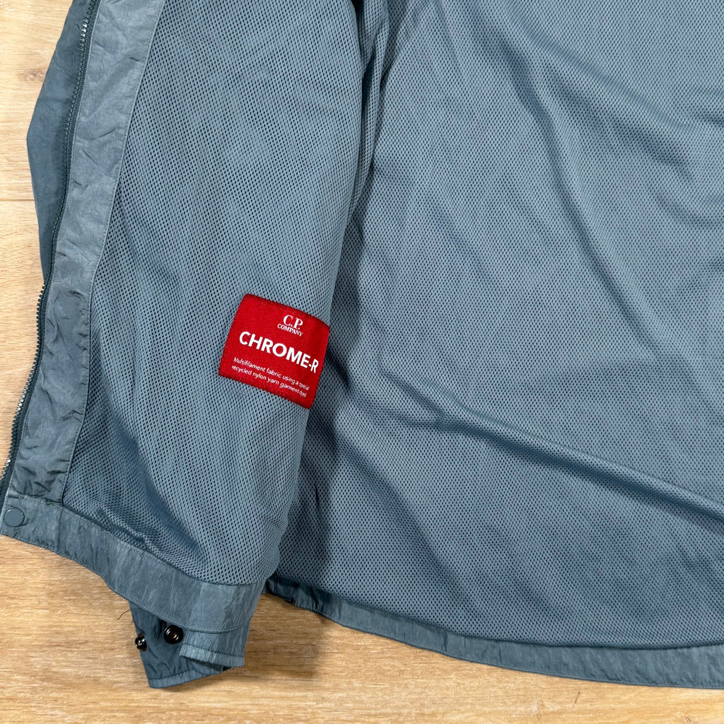 CP Company Chrome-R Lens Overshirt in Stormy Weather - Blue