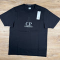 CP Company 30/2 Mercerized Jersey Twisted British Sailor T-Shirt in Black