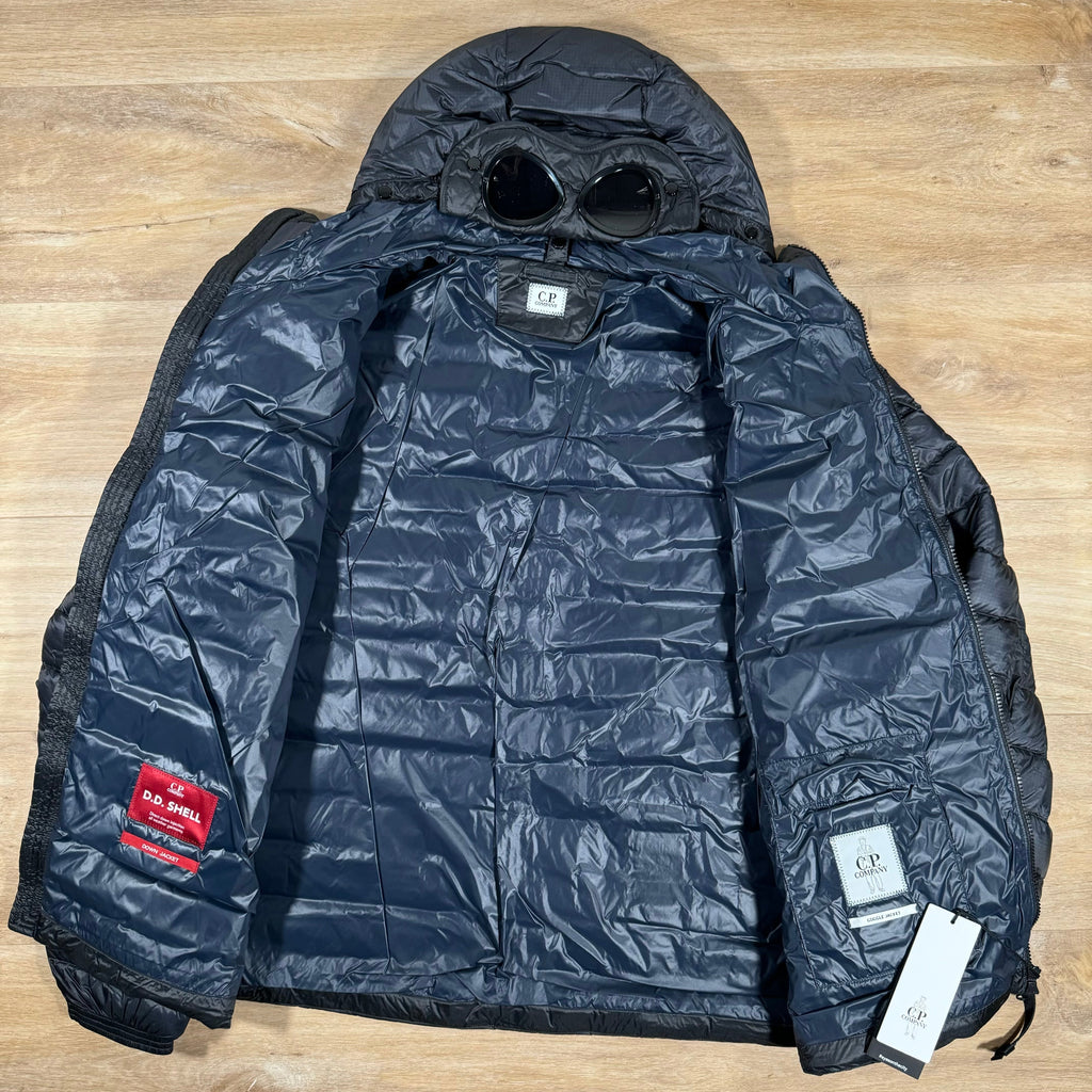 CP Company DD Shell Goggle Down Jacket in Navy