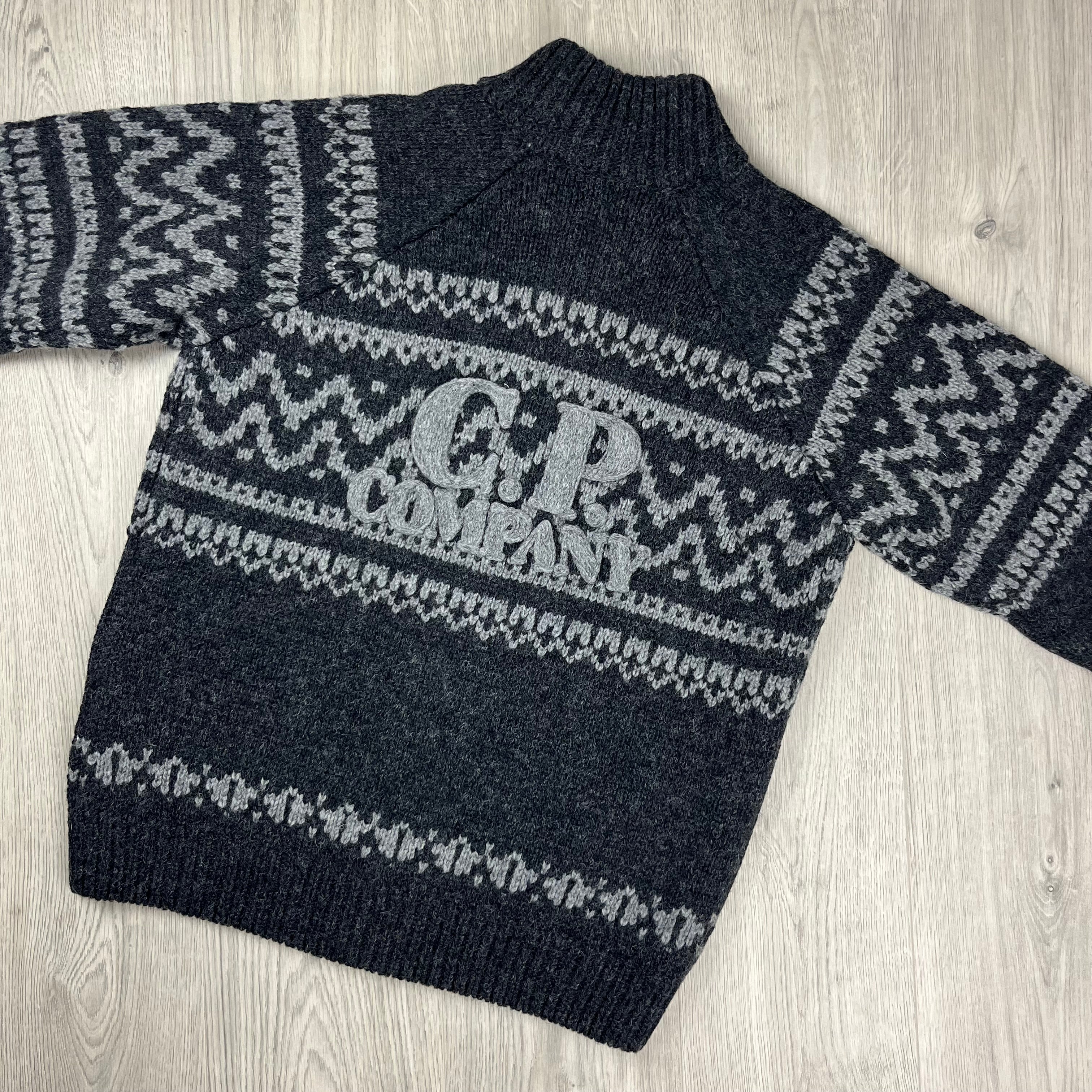 CP Company Jacquard Wool Fleece - Black