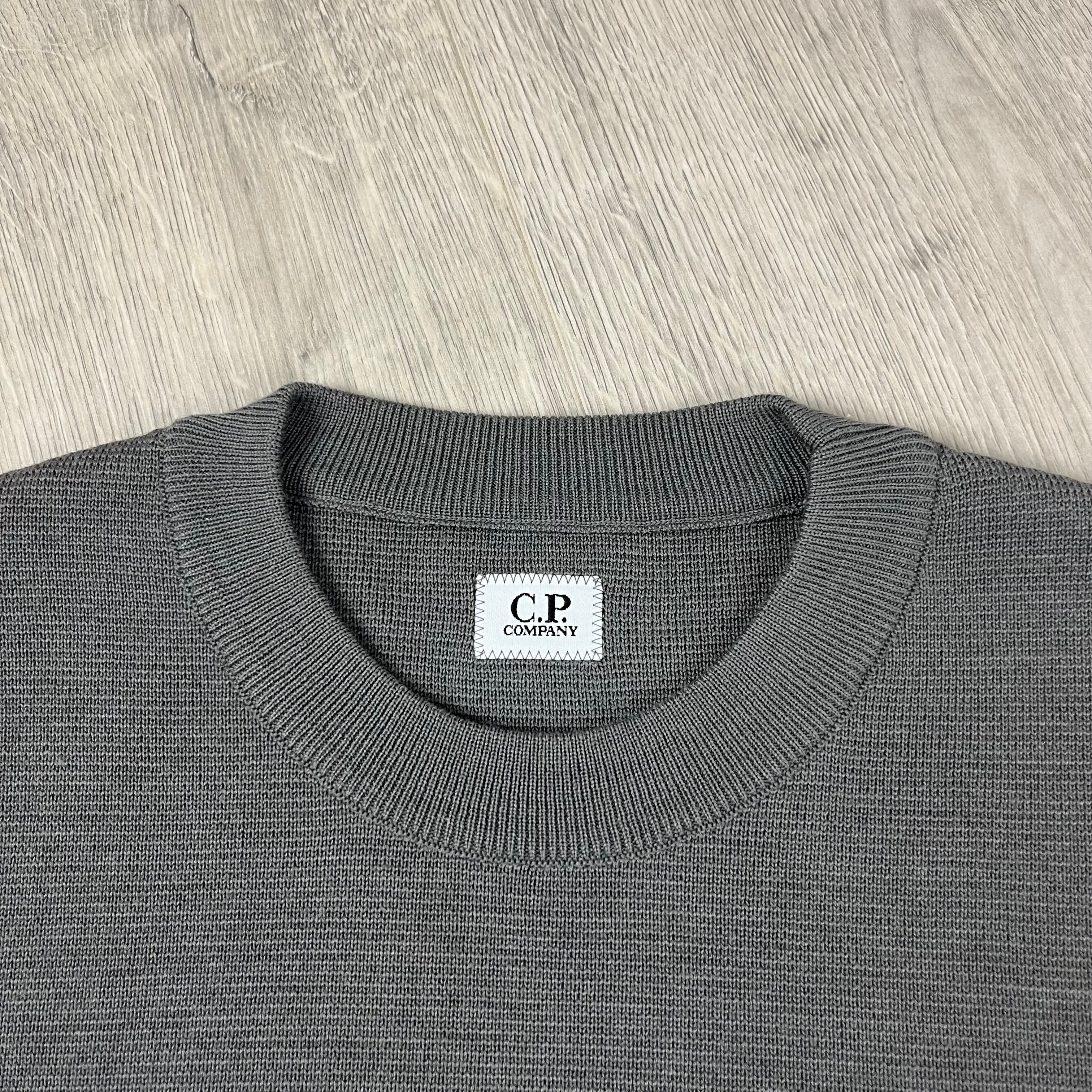 CP Company Knit Sweatshirt - Gunmetal