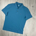 CP Company Piquet Polo Shirt - Aegean Blue