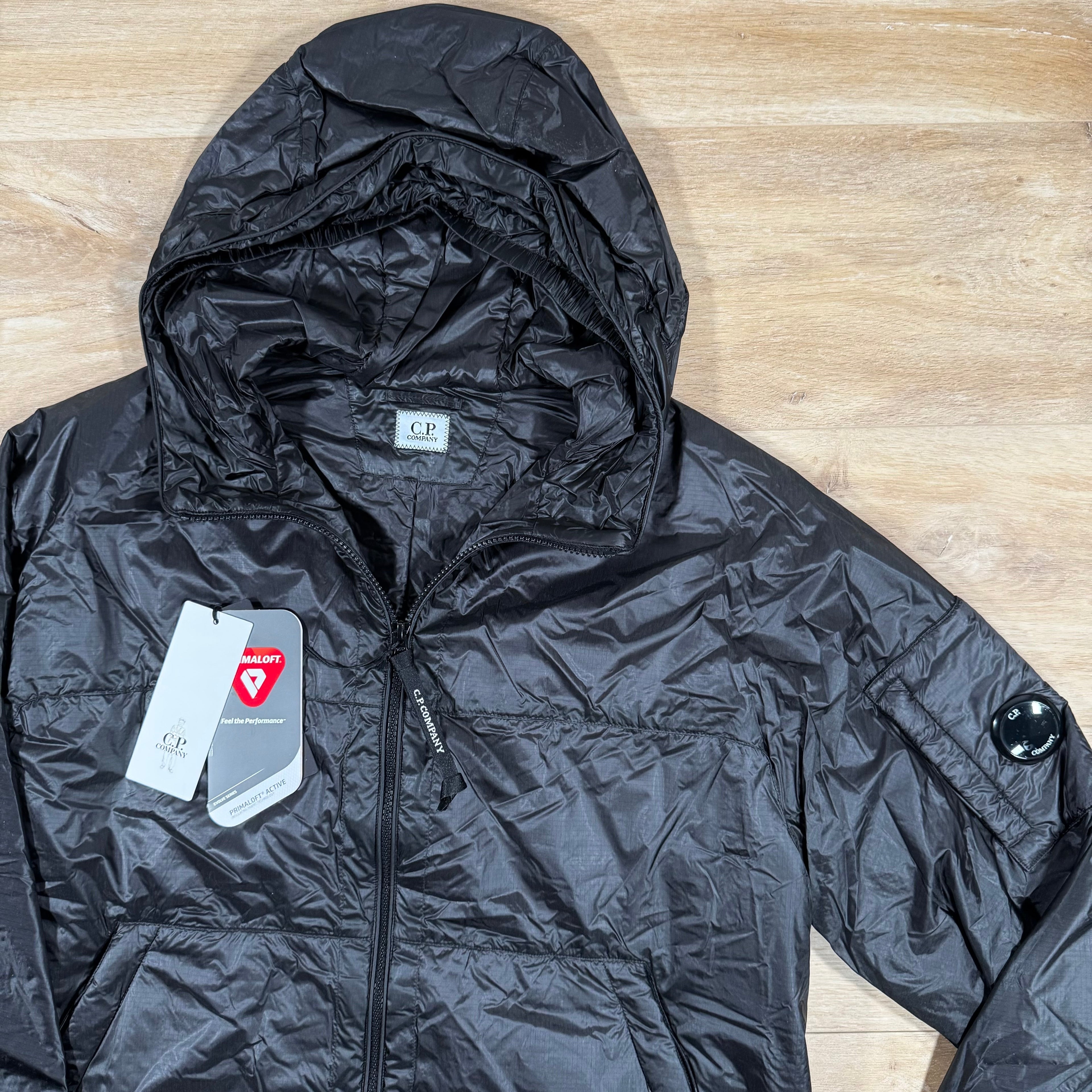 CP Company Nada Shell Lens Padded Jacket in Black