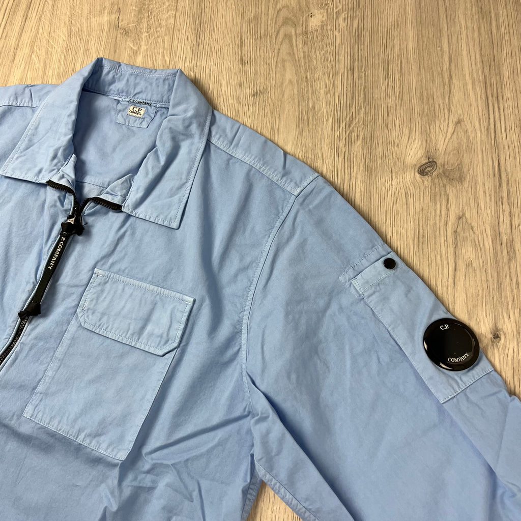 CP Company Zip Overshirt - Cerulean