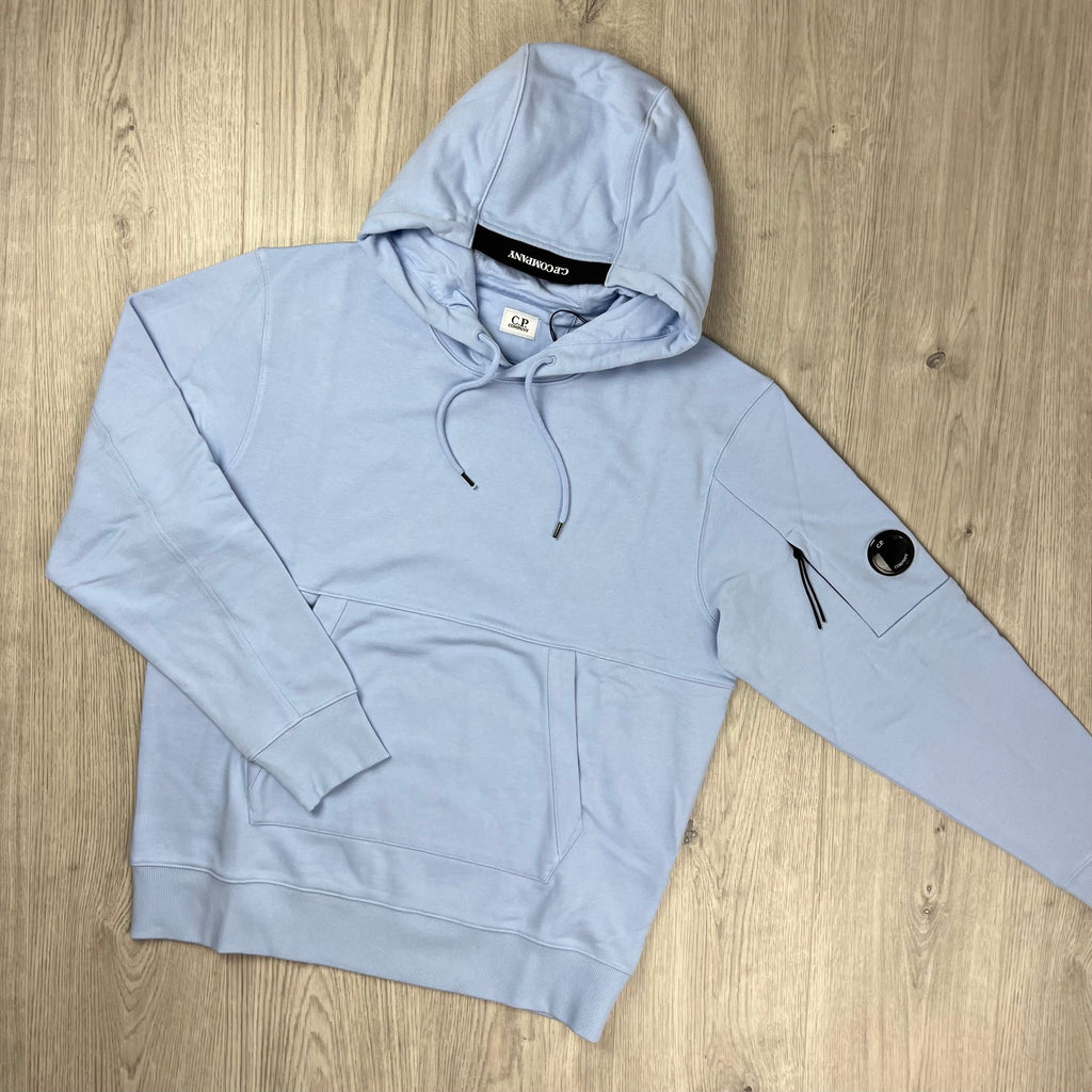 CP Company Raised Fleece Hoodie - Cerulean