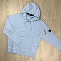 CP Company Raised Fleece Hoodie - Cerulean