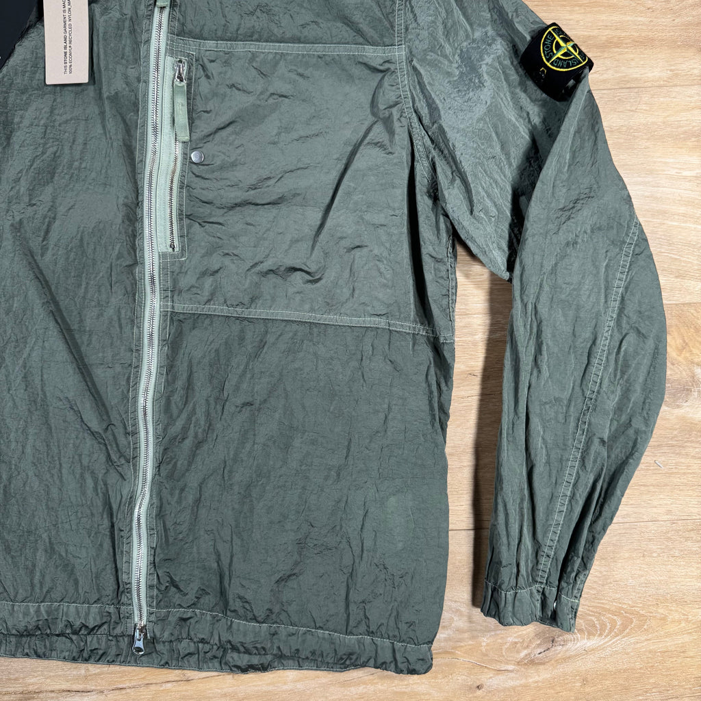 Stone Island Nylon Metal Overshirt in Sage Green