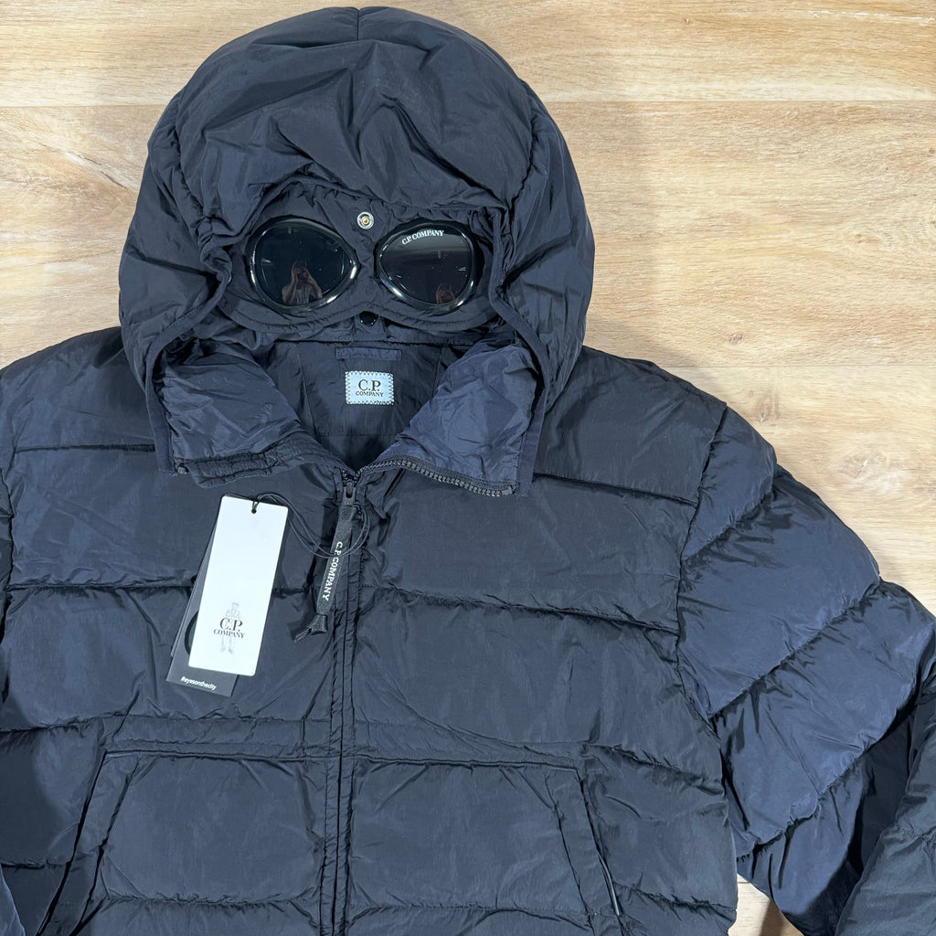 CP Company Chrome-R Goggle Down Jacket in Navy