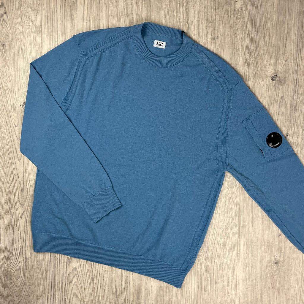 CP Company Knit Sweatshirt - Aegean Blue