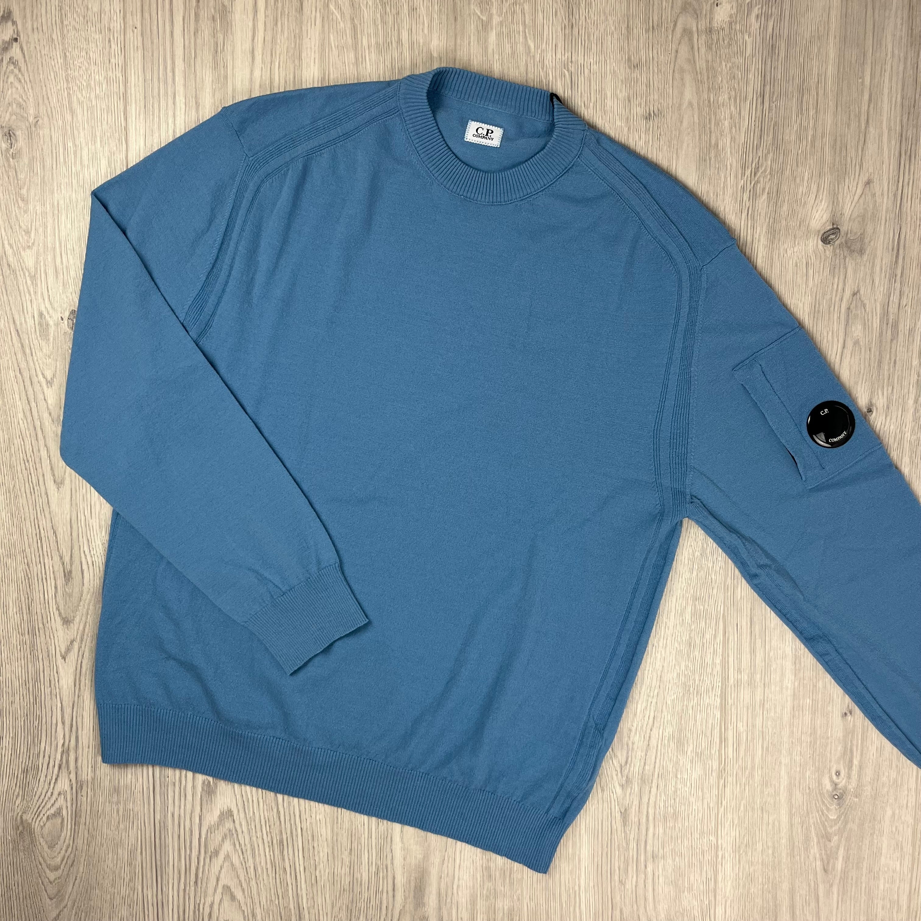 CP Company Knit Sweatshirt - Aegean Blue