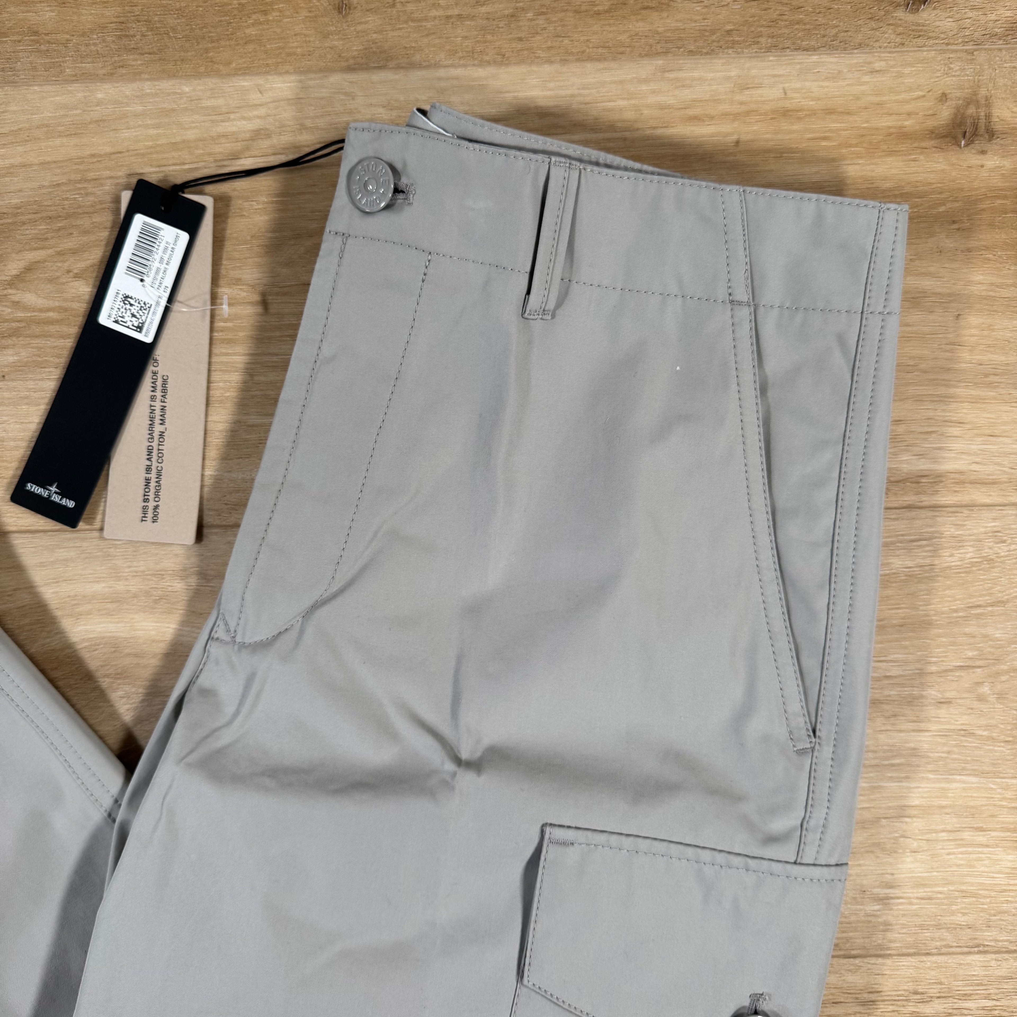 Stone Island Weatherproof Ghost Cargo Trousers in Dust Grey