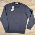 Stone Island Organic Cotton Fleece Sweatshirt in Charcoal Grey