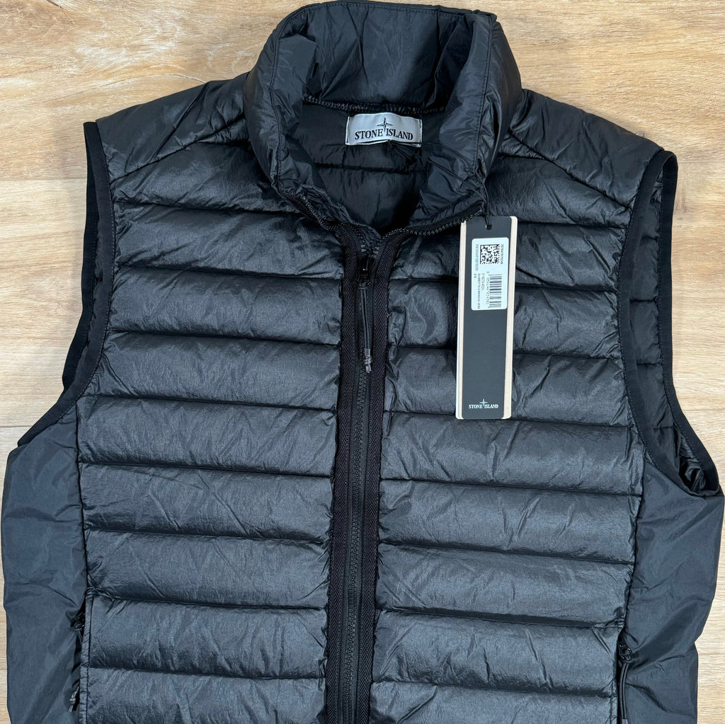 Stone Island Nylon Down-TC Vest in Black