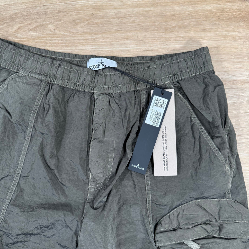 Stone Island Nylon Metal Bermuda Shorts in Military Green