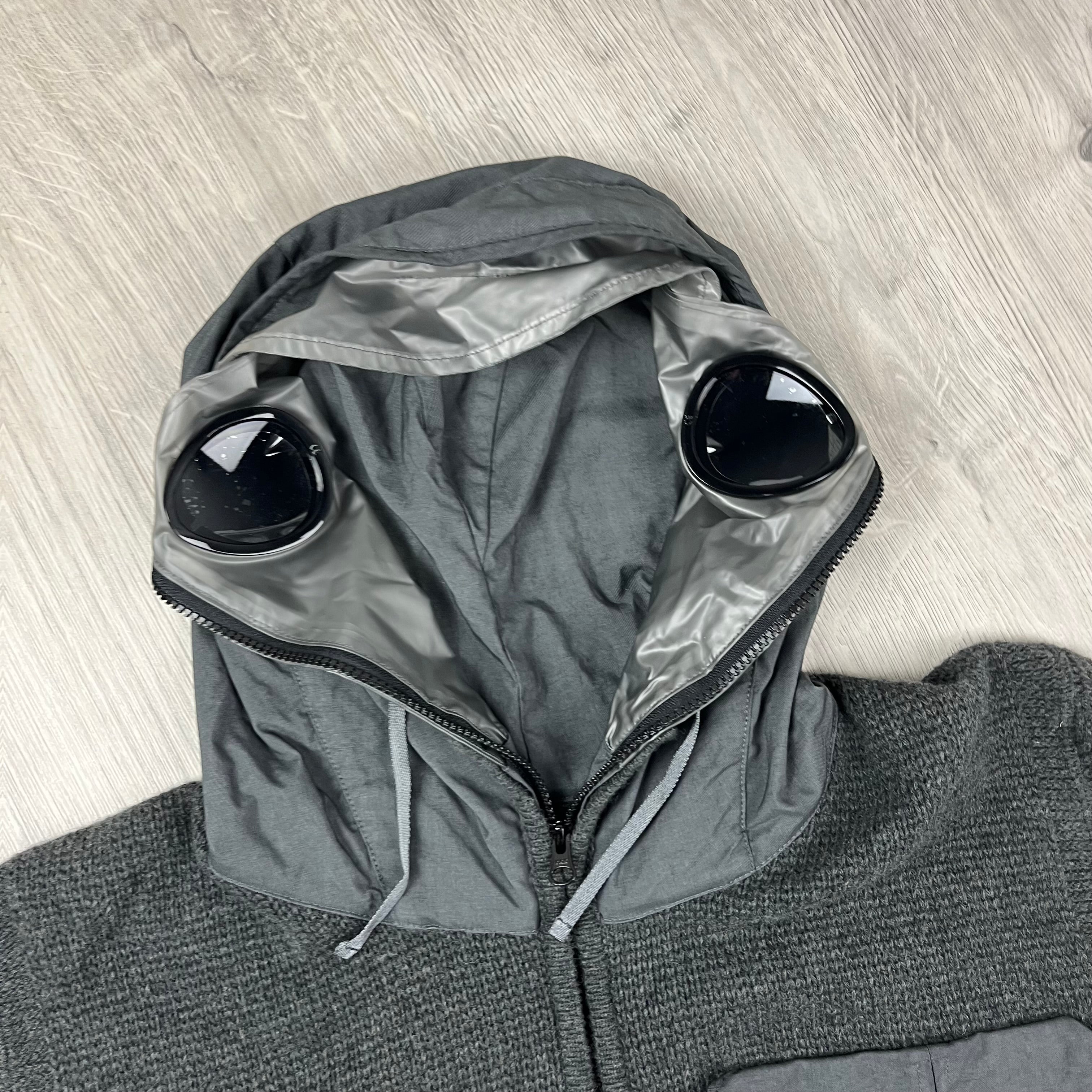 CP Company Knit Explorer Hoodie - Dark Shadow