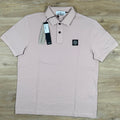 Stone Island Organic Cotton Pique Polo Shirt in Antique Rose