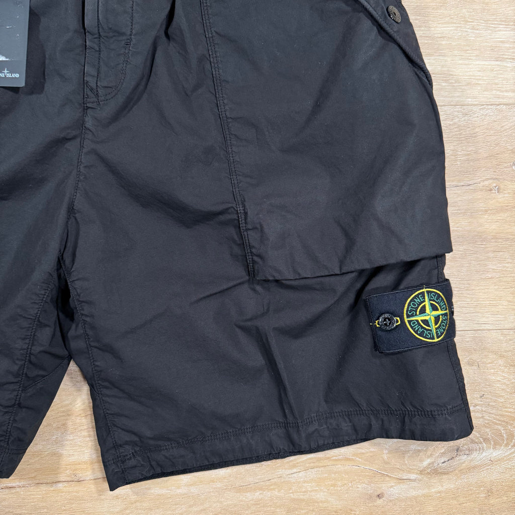 Stone Island Stretch Tela Bermuda Shorts in Black