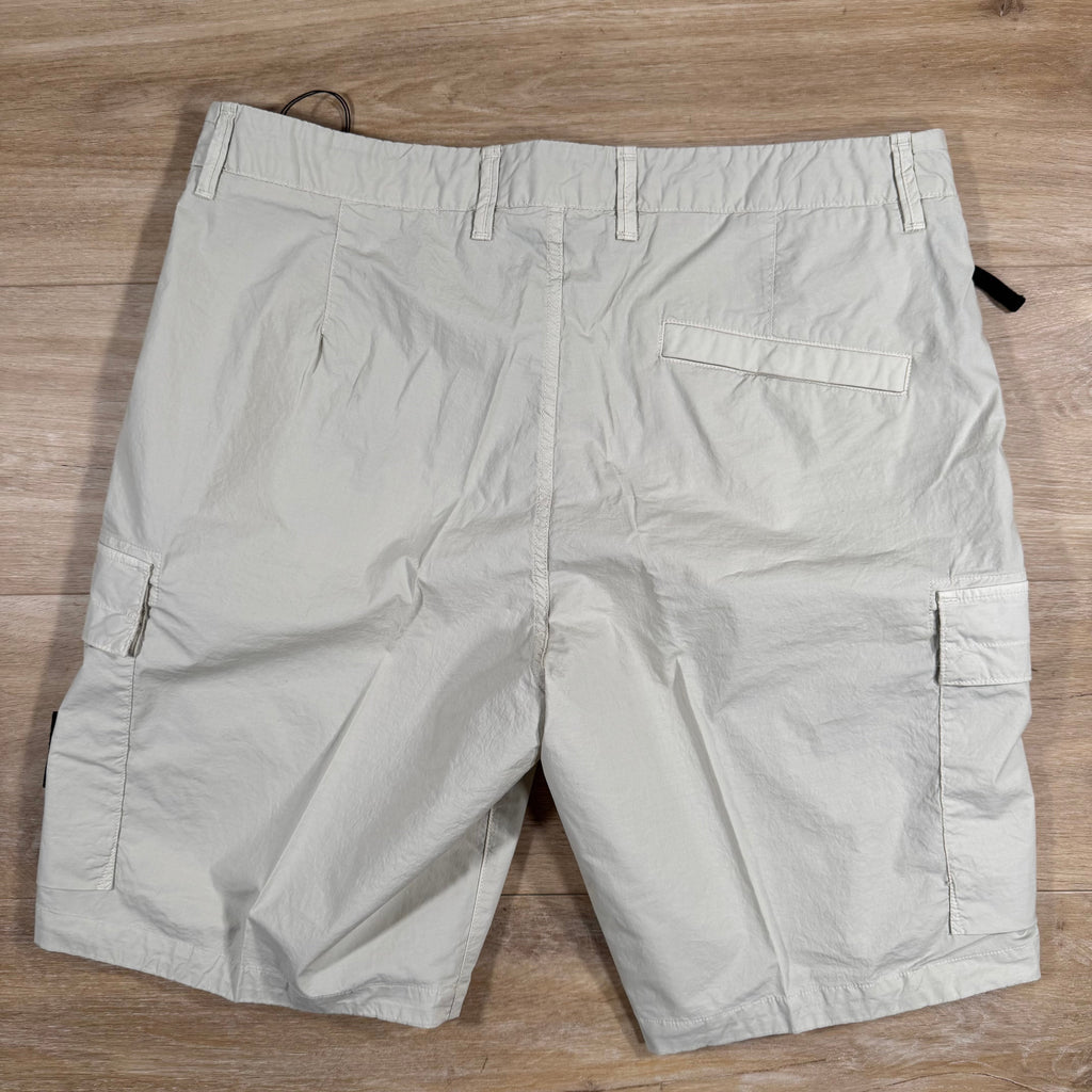Stone Island Stretch Tela Cargo Bermuda Shorts in Sand