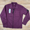 CP Company Gabardine Lens Overshirt in Potent Purple