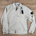 Stone Island Brushed Canvas Old Treatment Overshirt in Sand
