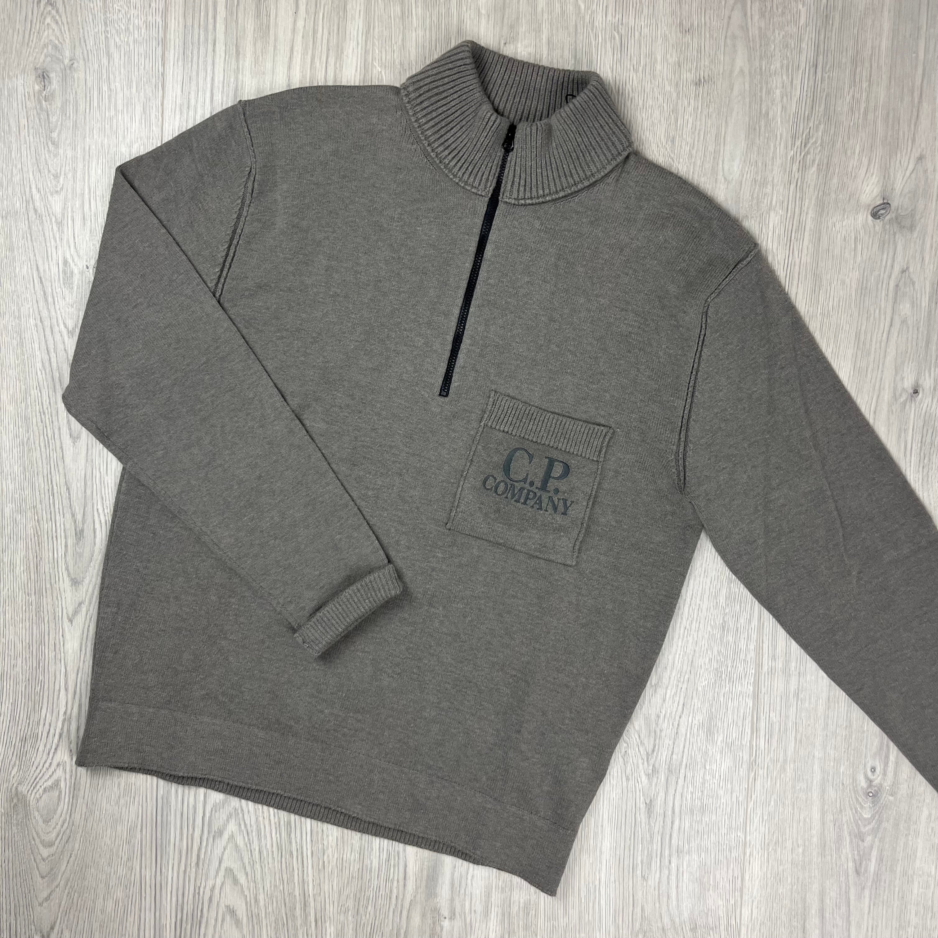CP Company Patch Knit Fleece - Gunmetal