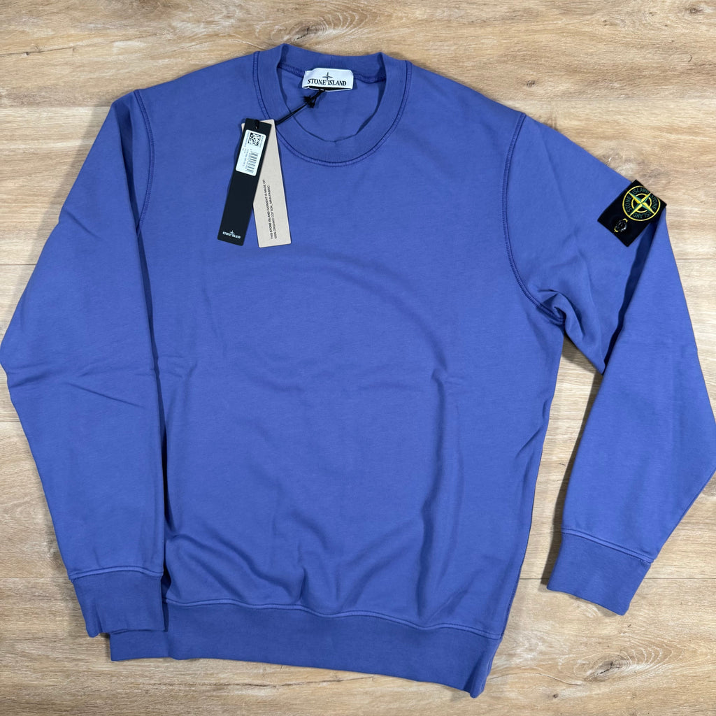 Stone Island Organic Cotton Fleece Sweatshirt in Lavender