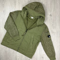 CP Company Raised Fleece Zip Hoodie - Capers