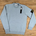 Stone Island Lambswool Crewneck Jumper in Sky Blue