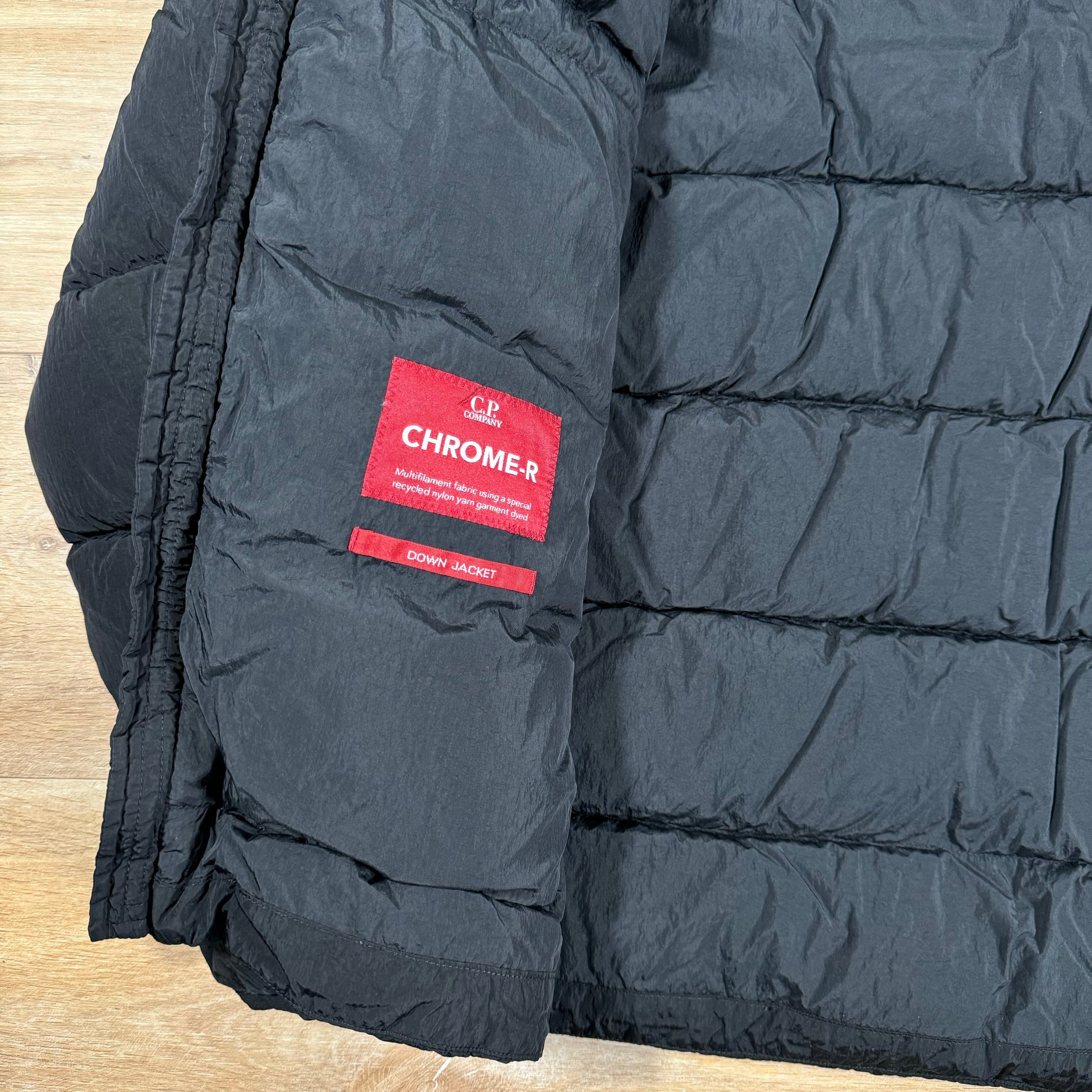 CP Company Chrome-R Goggle Down Jacket in Black