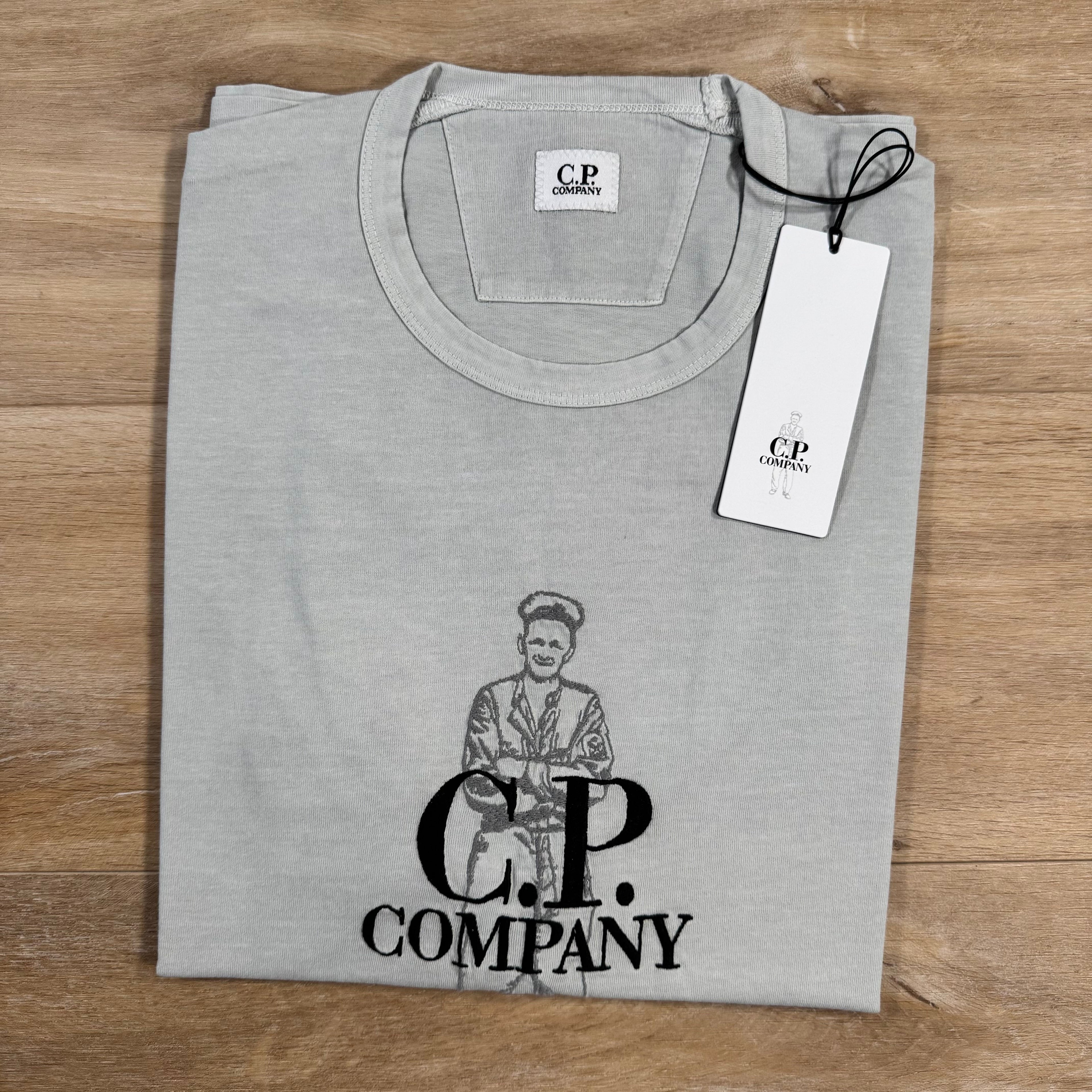CP Company 1020 British Sailor T-Shirt in Blue Fox - Grey