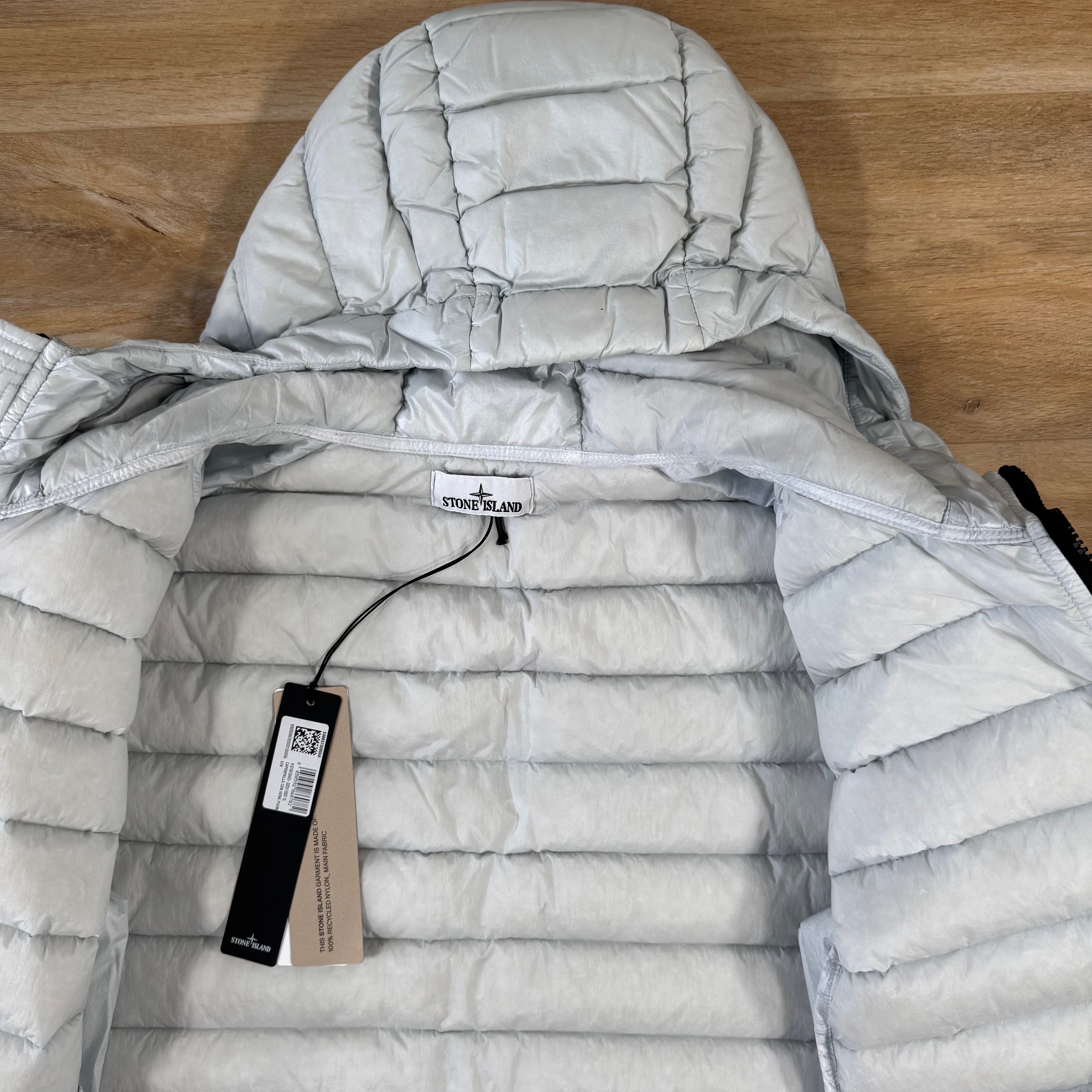 Stone Island Loom Woven Nylon Down-TC Jacket in Sky Blue