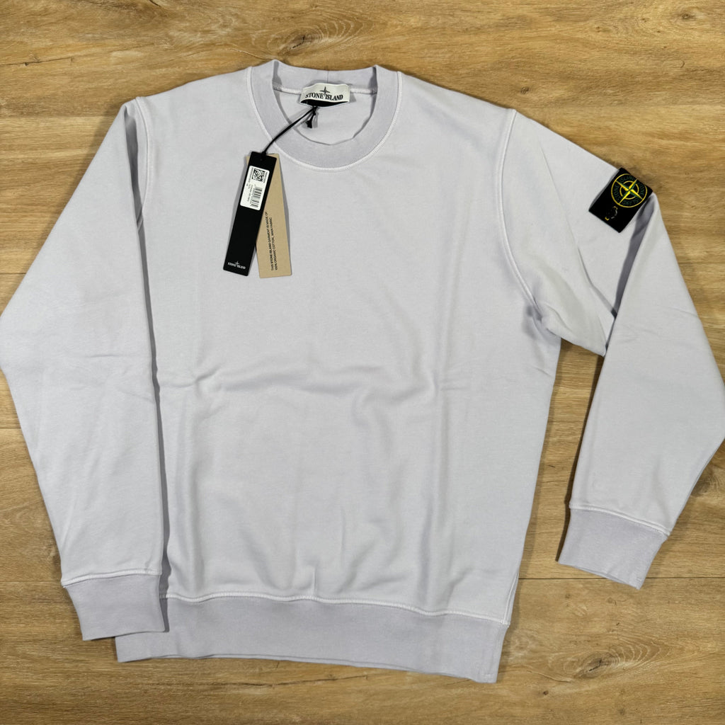Stone Island Organic Cotton Fleece Sweatshirt in Lilac