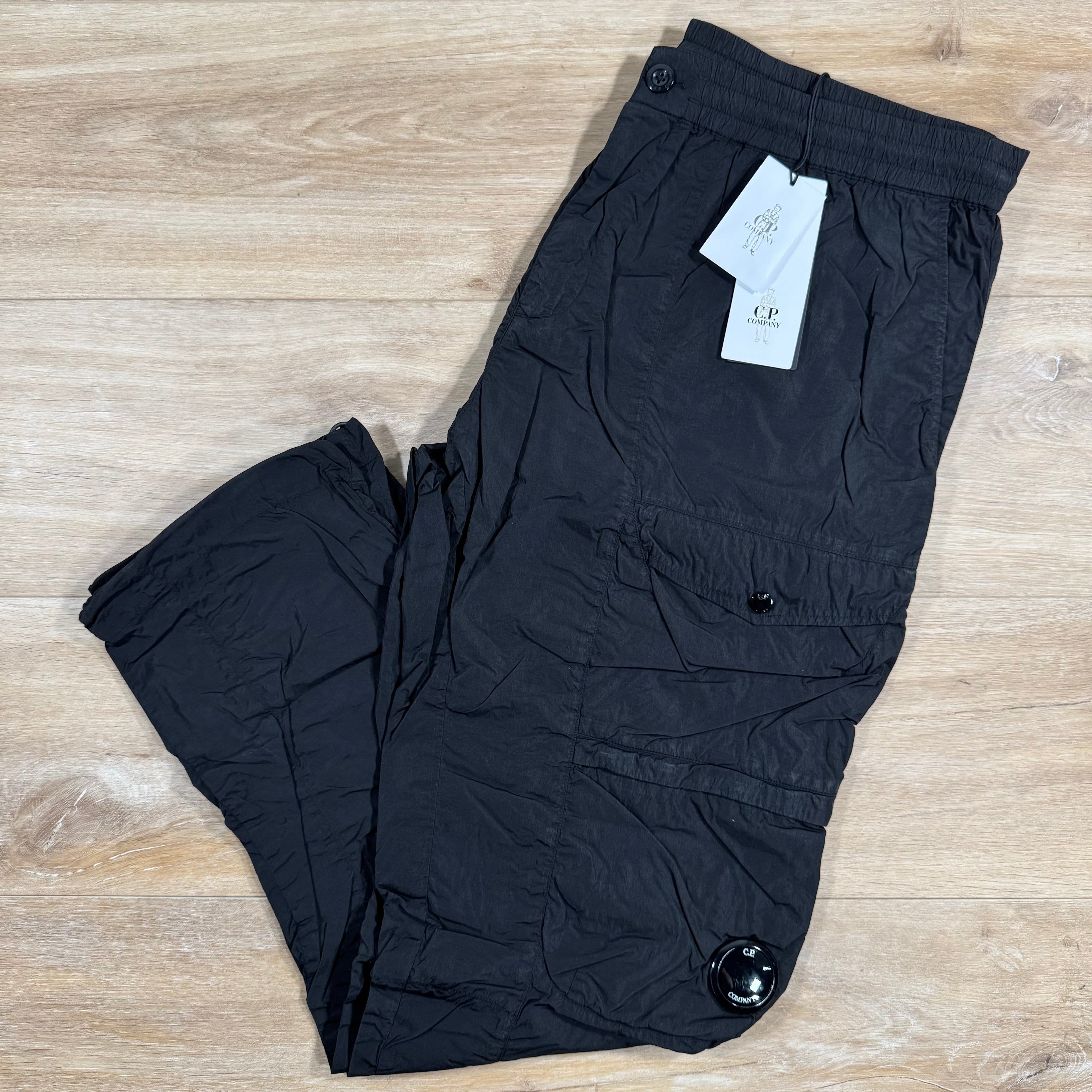 CP Company Chrome-R Cargo Lens Pants in Black