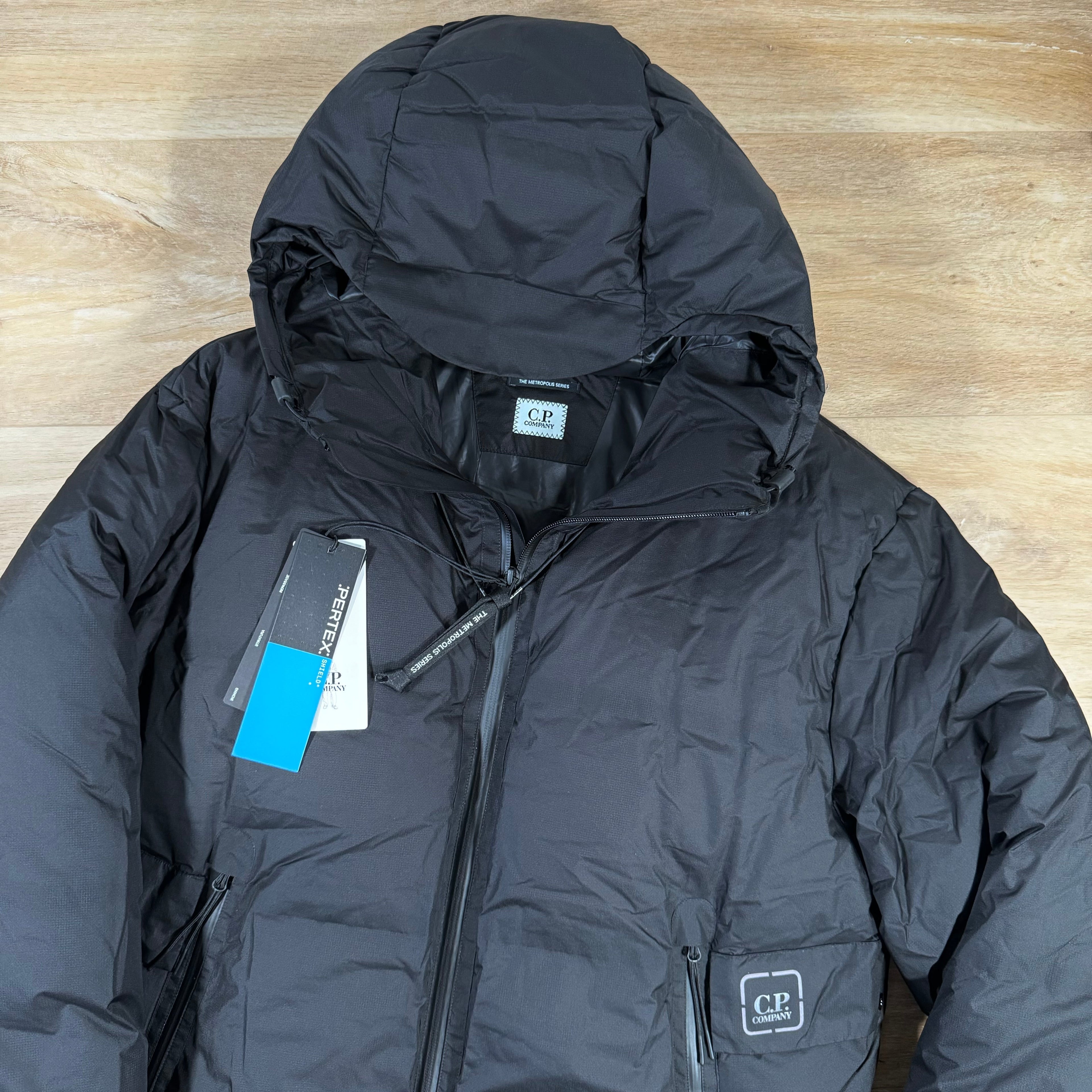 CP Company Metropolis Pertex Down Jacket in Black