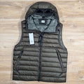 CP Company DD Shell Goggle Down Vest in Grape Leaf