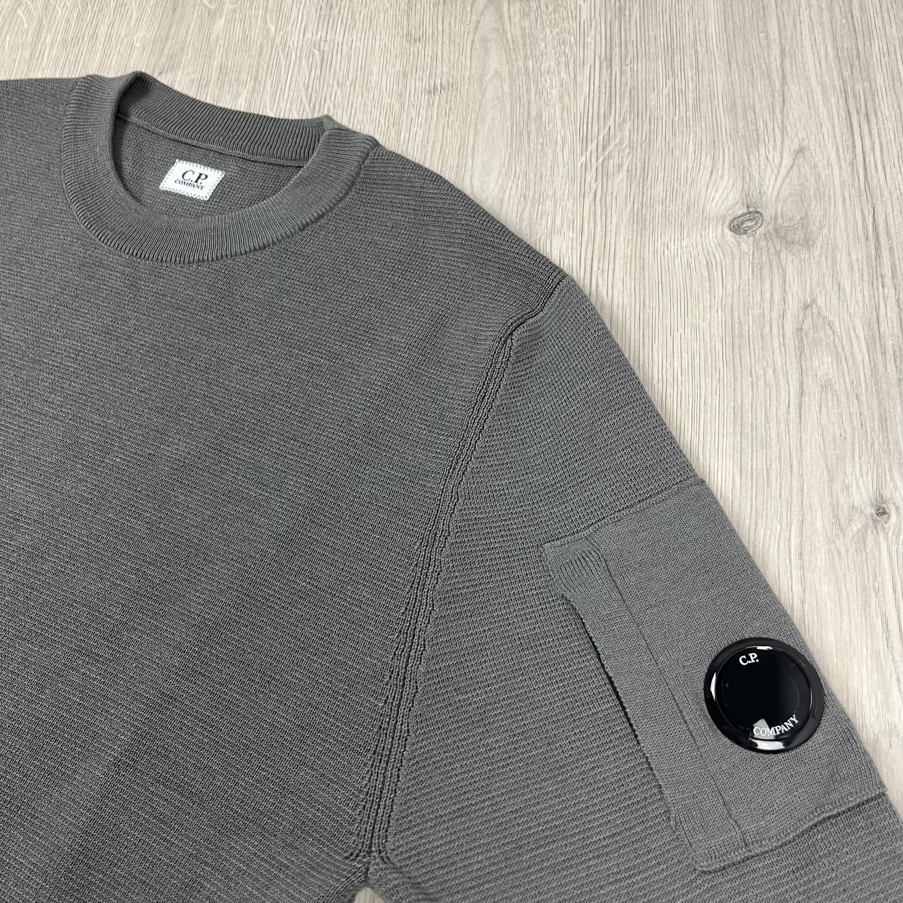 CP Company Knit Sweatshirt - Gunmetal