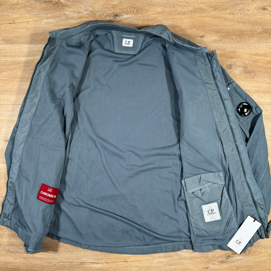 CP Company Chrome-R Lens Overshirt in Stormy Weather - Blue