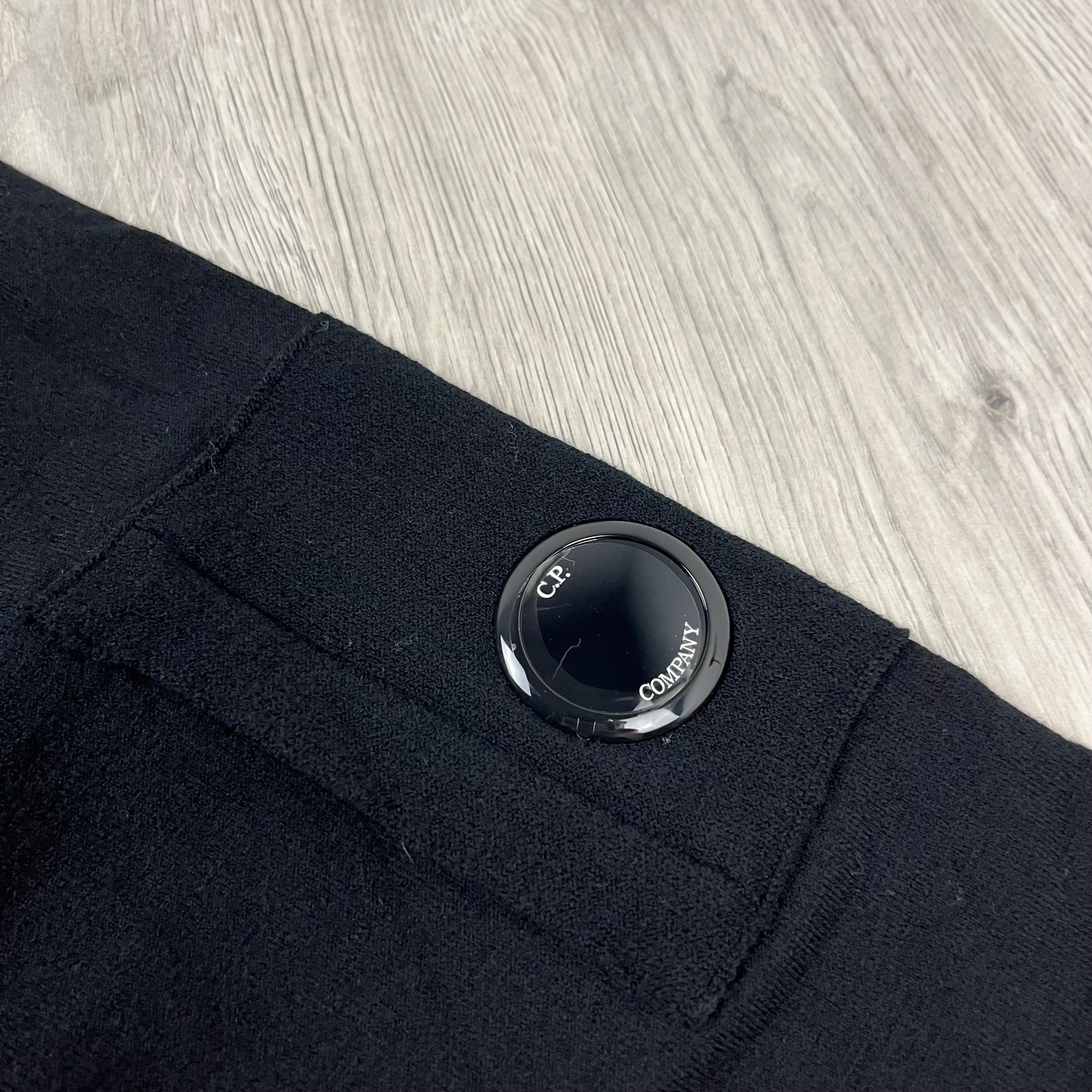 CP Company Wool Polo Shirt - Black