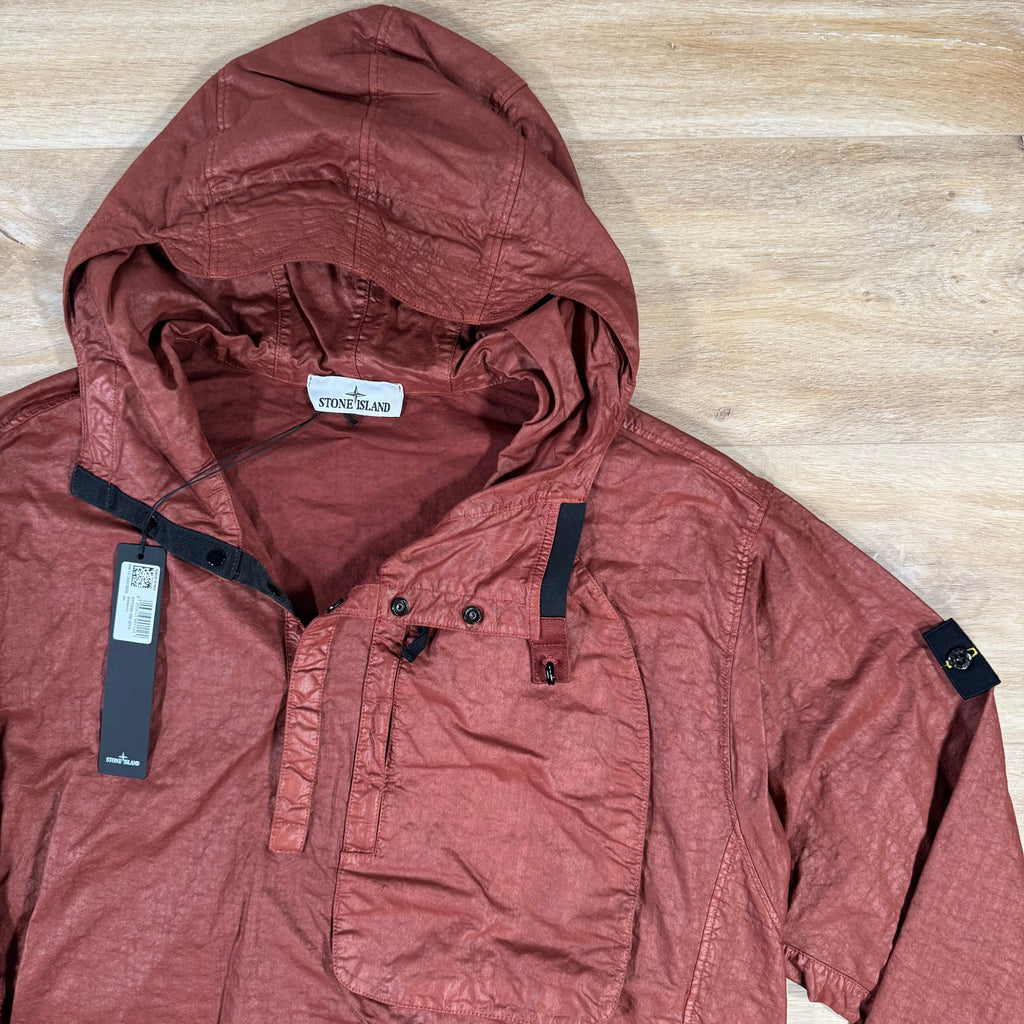 Stone Island Organic Look Nylon Panama-TC Anorak Jacket in Copper
