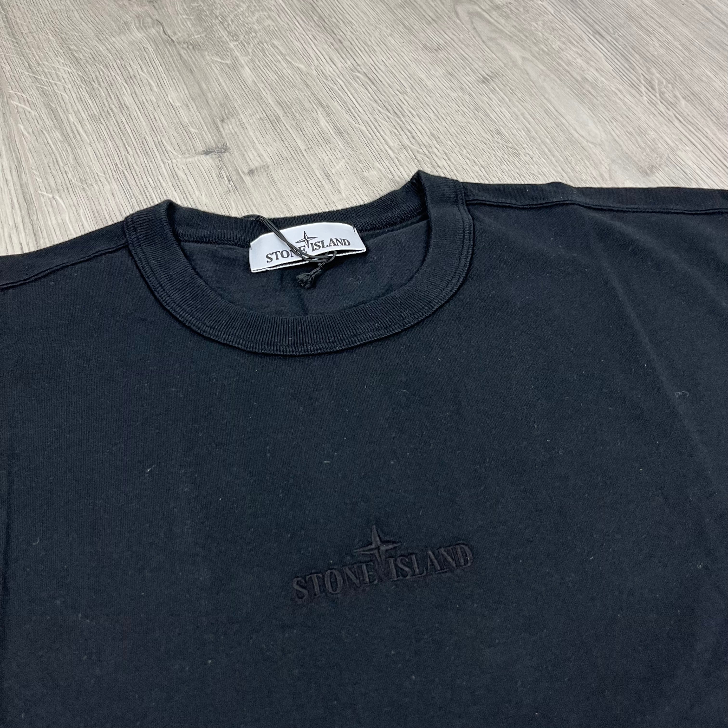 Stone Island Embroidered T-Shirt - Black